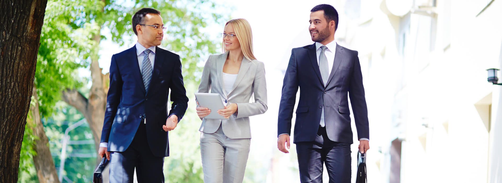 Consultants discussing process improvement