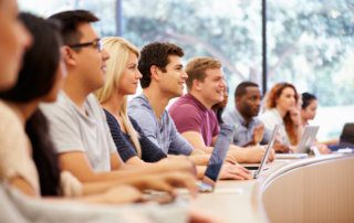 Enrolled students in a classroom.