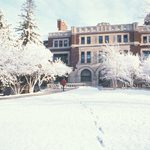 Carleton College in snow